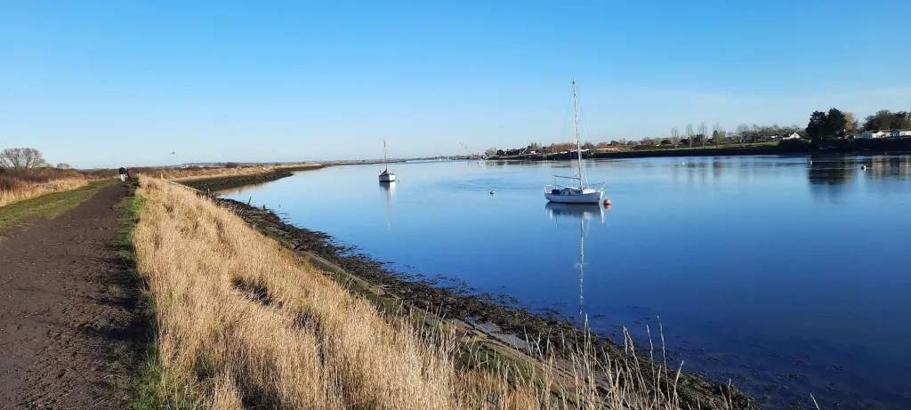 SWF landscape of water and boats