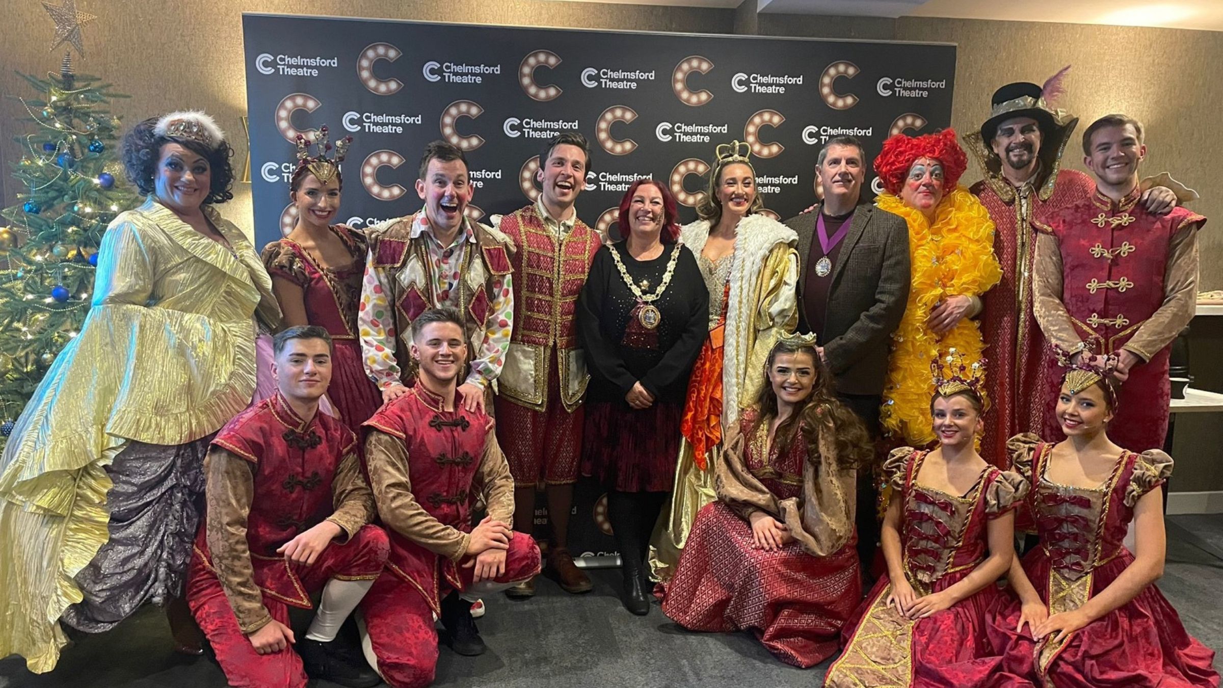 Jack and the Beanstalk cast with The Mayor of Chelmsford