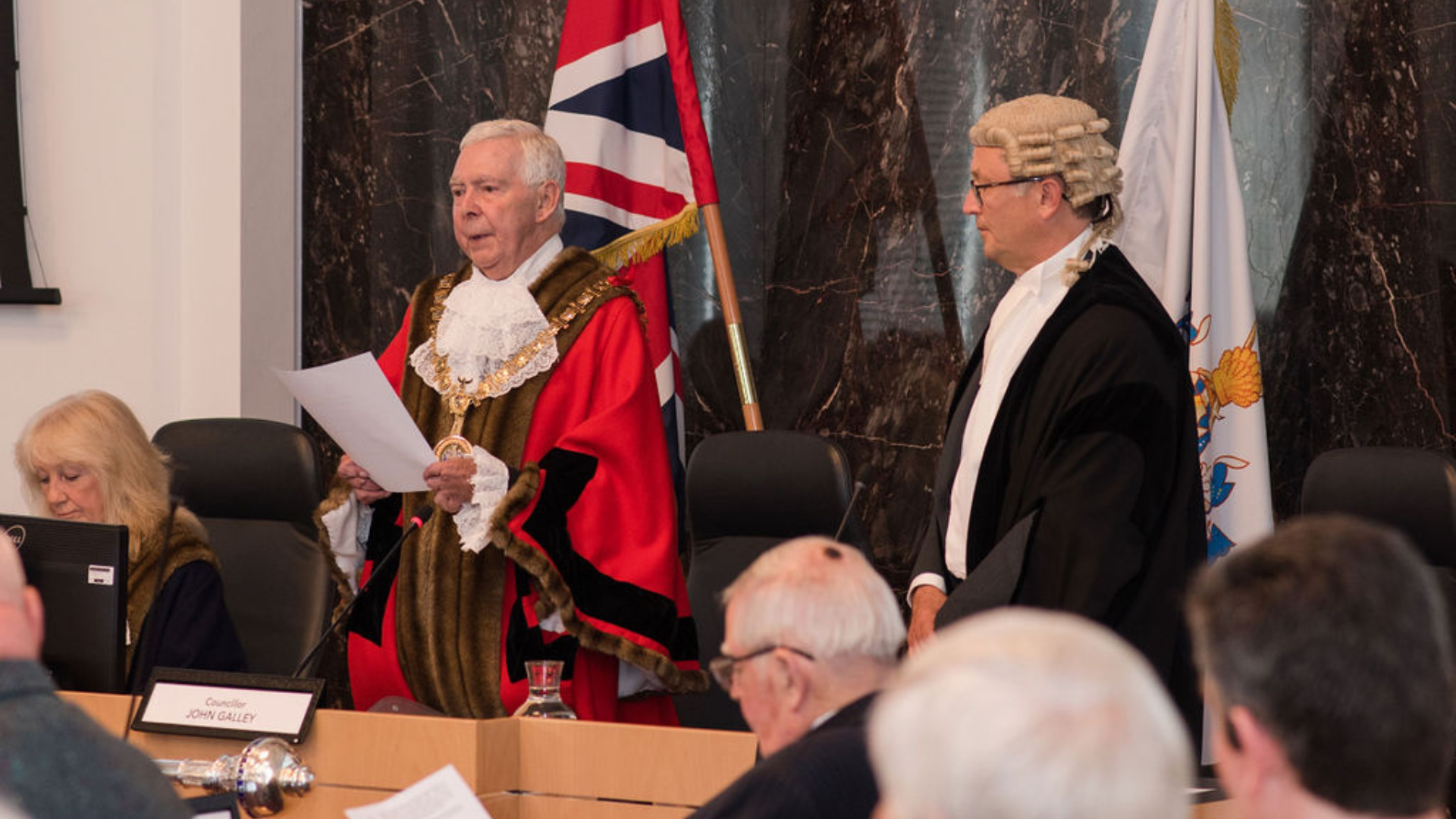 Mayor Galley Speaking At Full Council