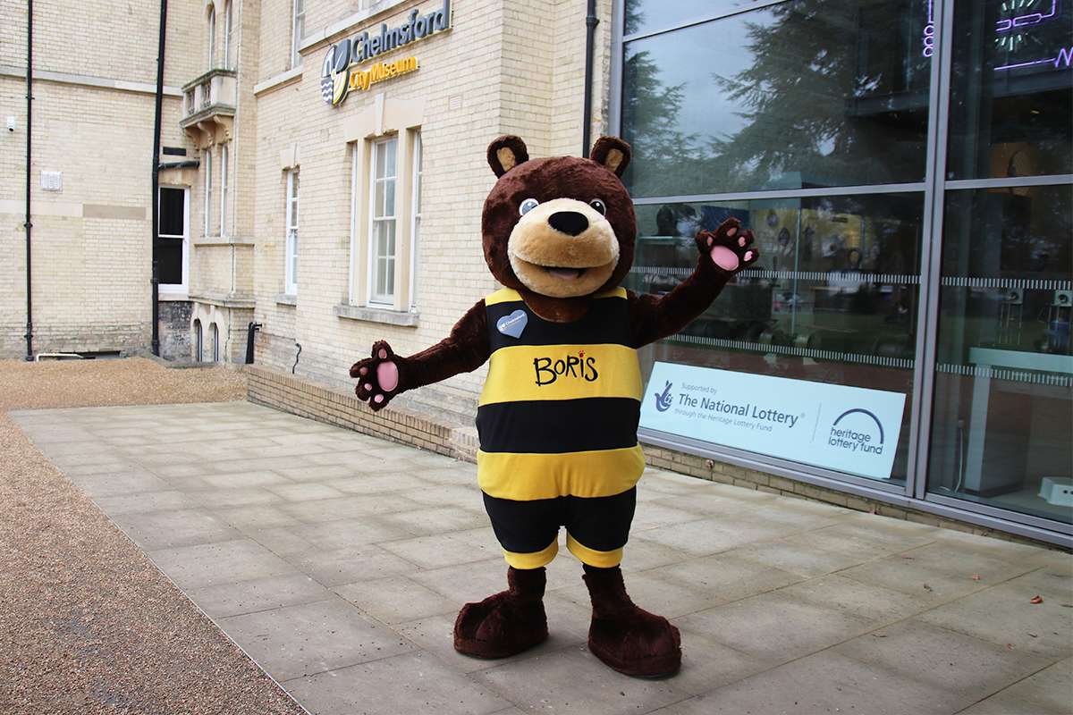 Boris Mascot Outside Chelmsford Museum