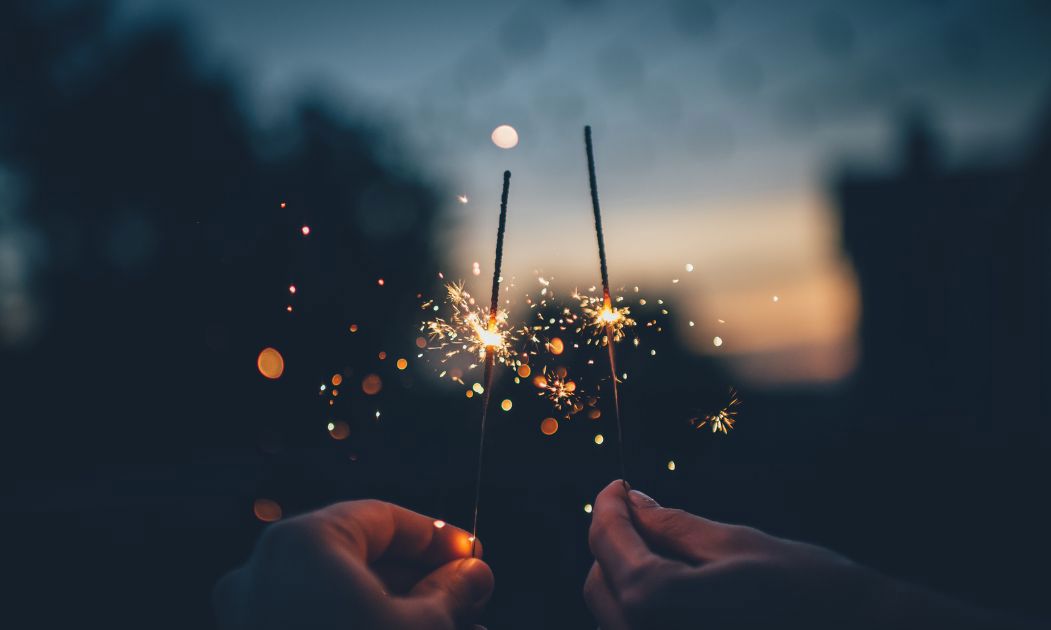 Sparklers being held fireworks