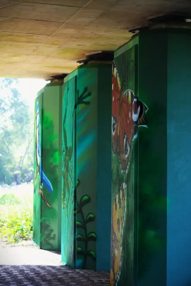 Butterfly Art On Underpass