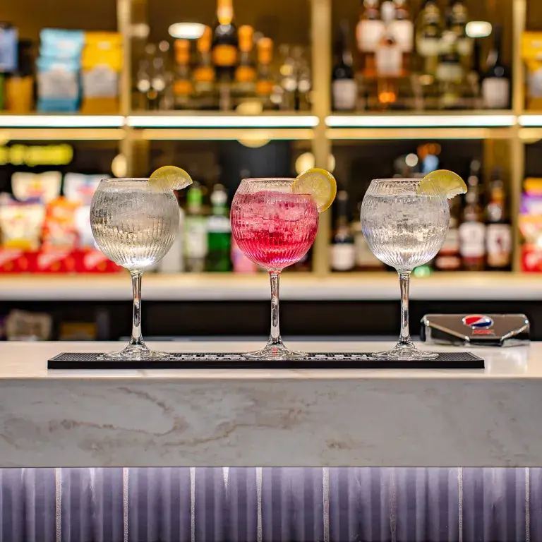 Cocktails on the theatre bar