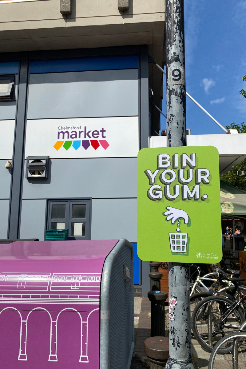 Green Anti Littering Sign At Bellmead