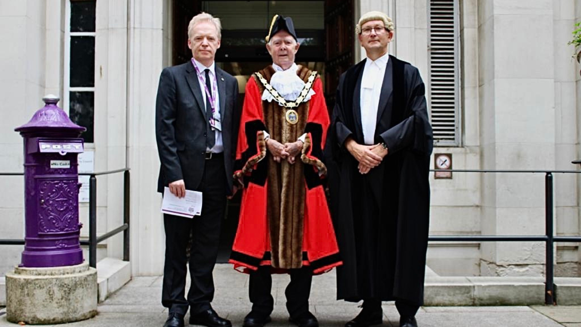 Cllr Robinson, Cllr Galley And Nick Eveleigh At Proclaimation