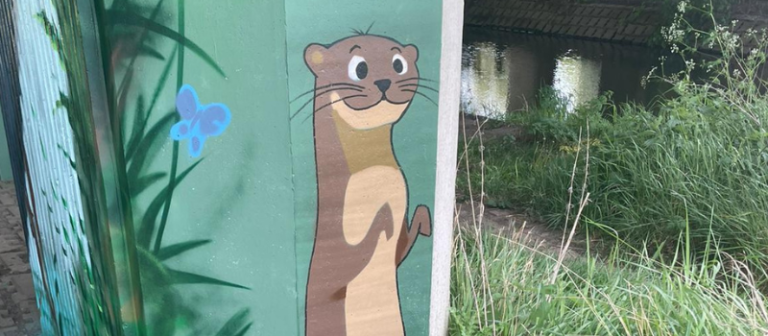 Otter Artwork On Underpass