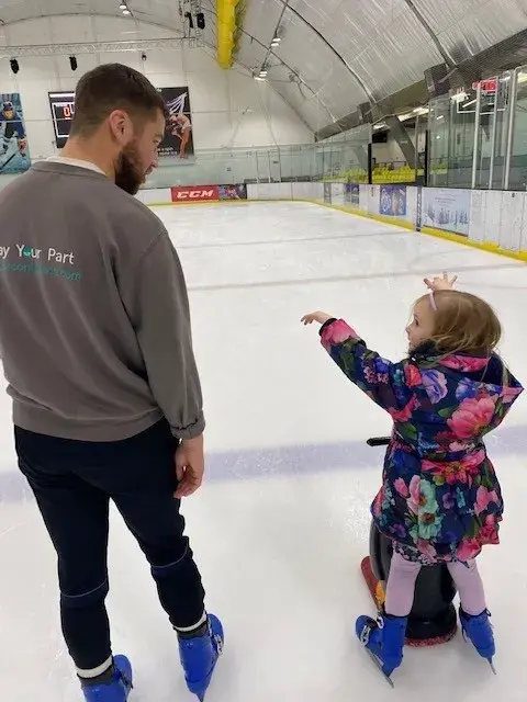 Sport For Confidence Accessible Ice Skating Session Using Penguin Balance Aids
