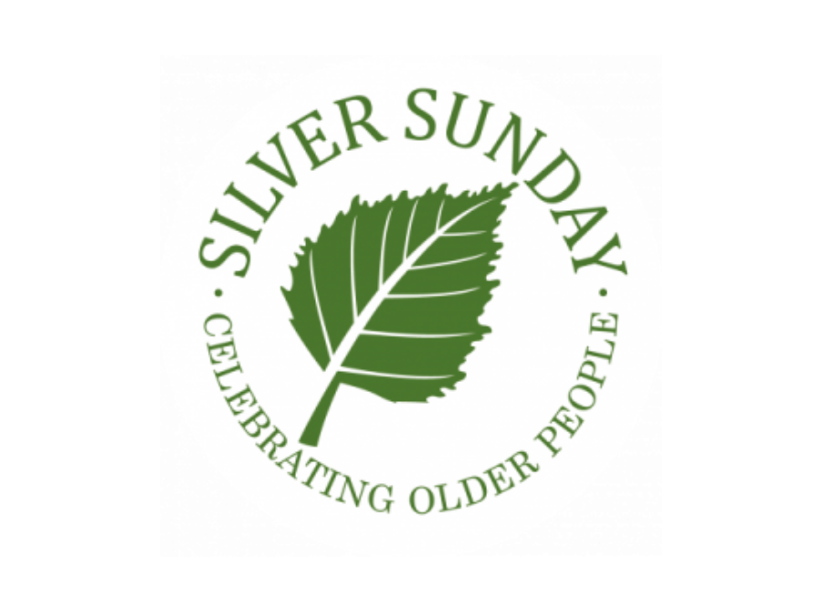 Silver Sunday Logo With Leaf