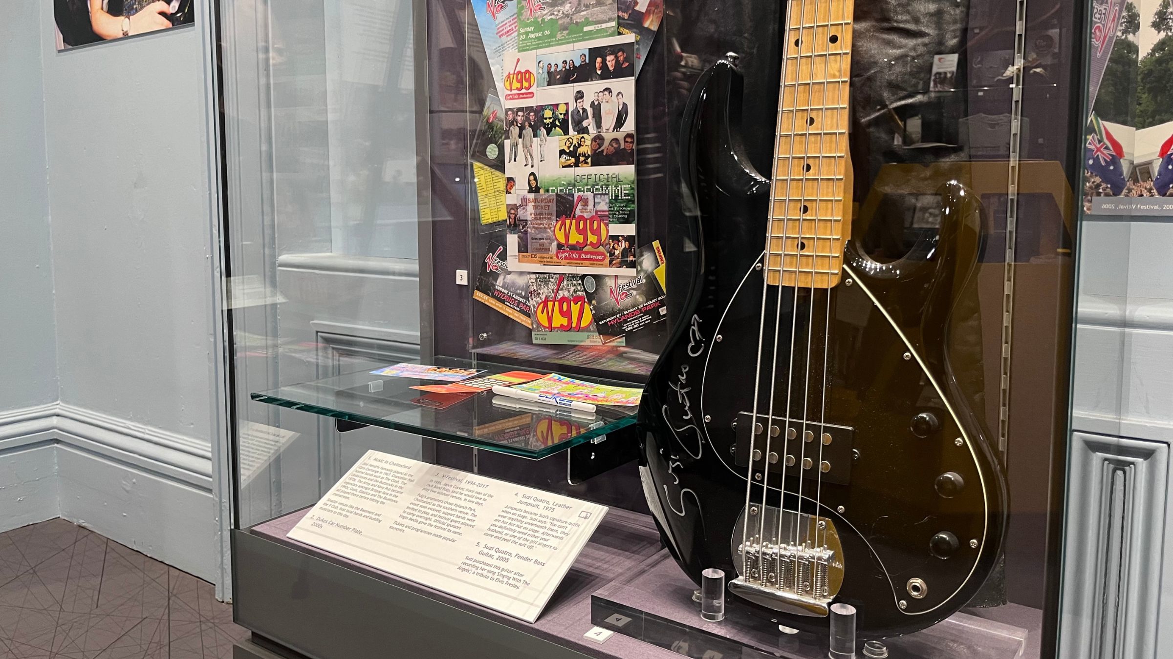 Suzi Quatro's black five-string bass guitar