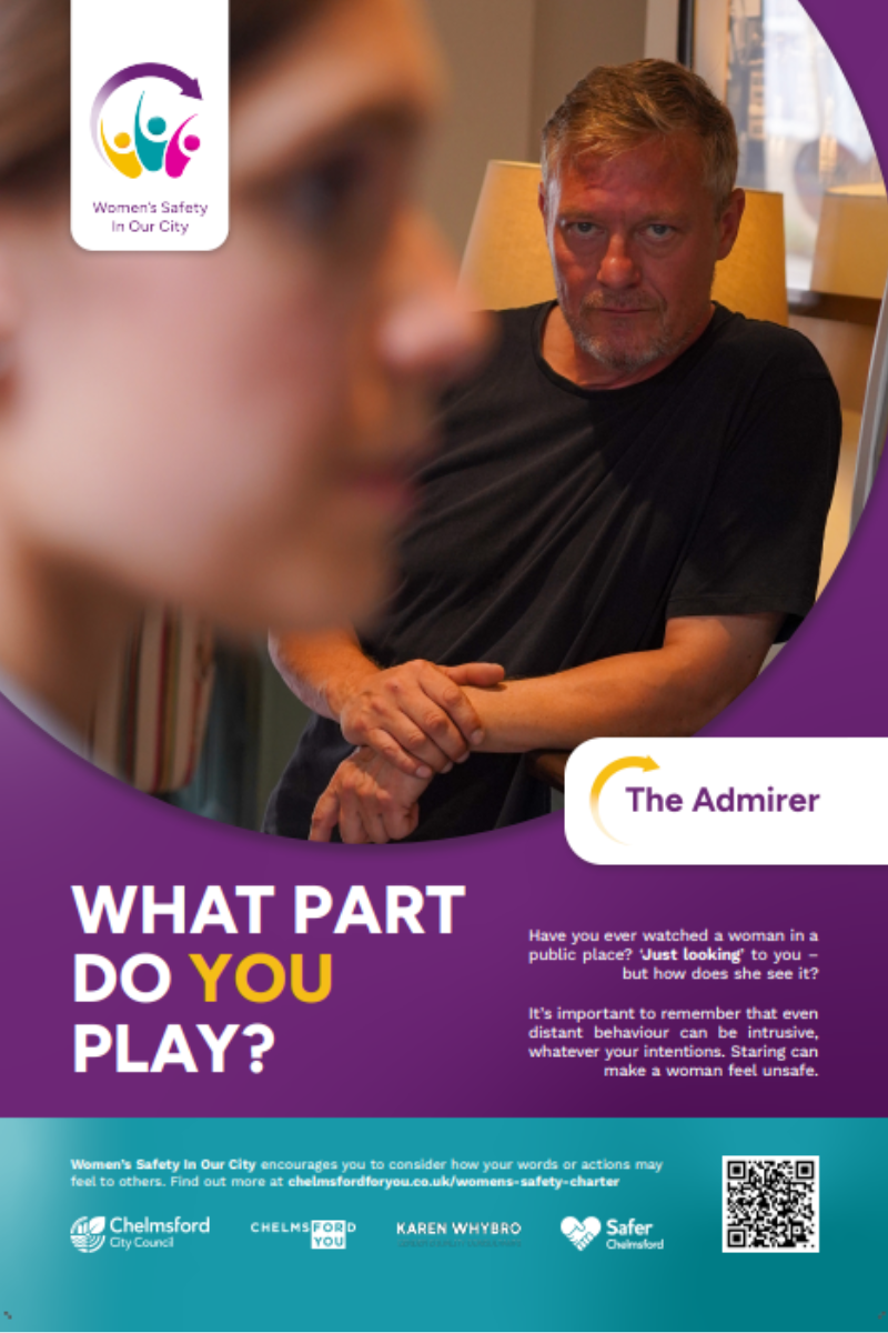 Women's Safety In Our City 1 Poster You See Yourself As An Admirer But How Does She See You