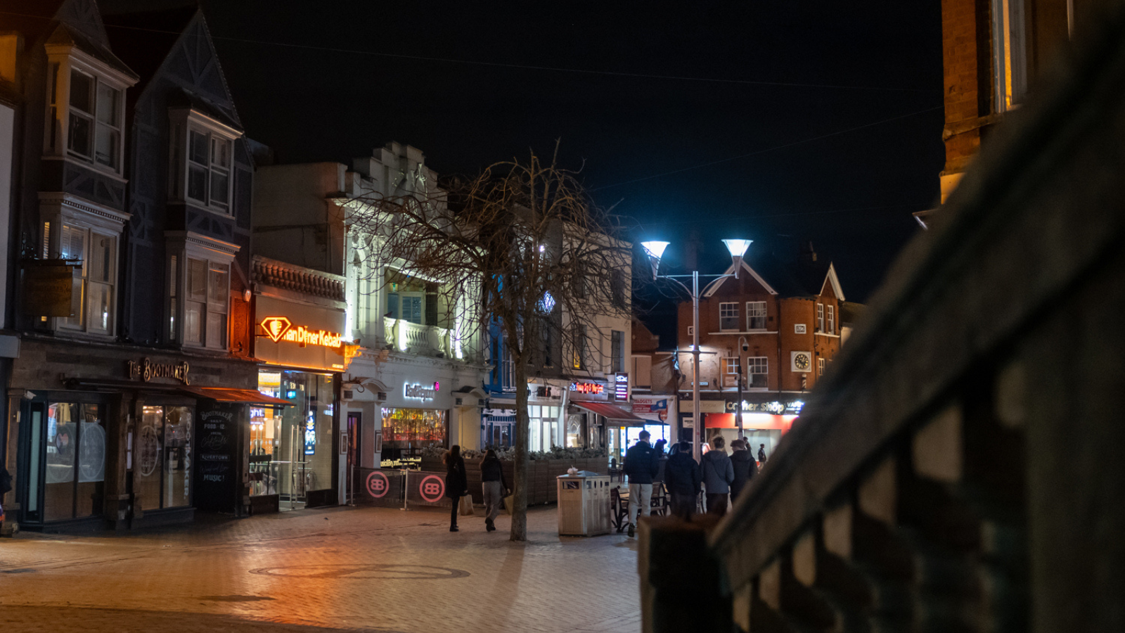 Chelmsford High Street Seen From The Stone Bridge