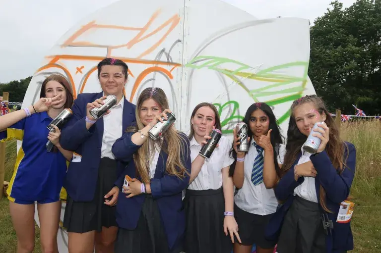 Students Try Street Art