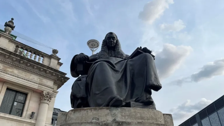 The Statue Of Judge Tindal In Tindal Square
