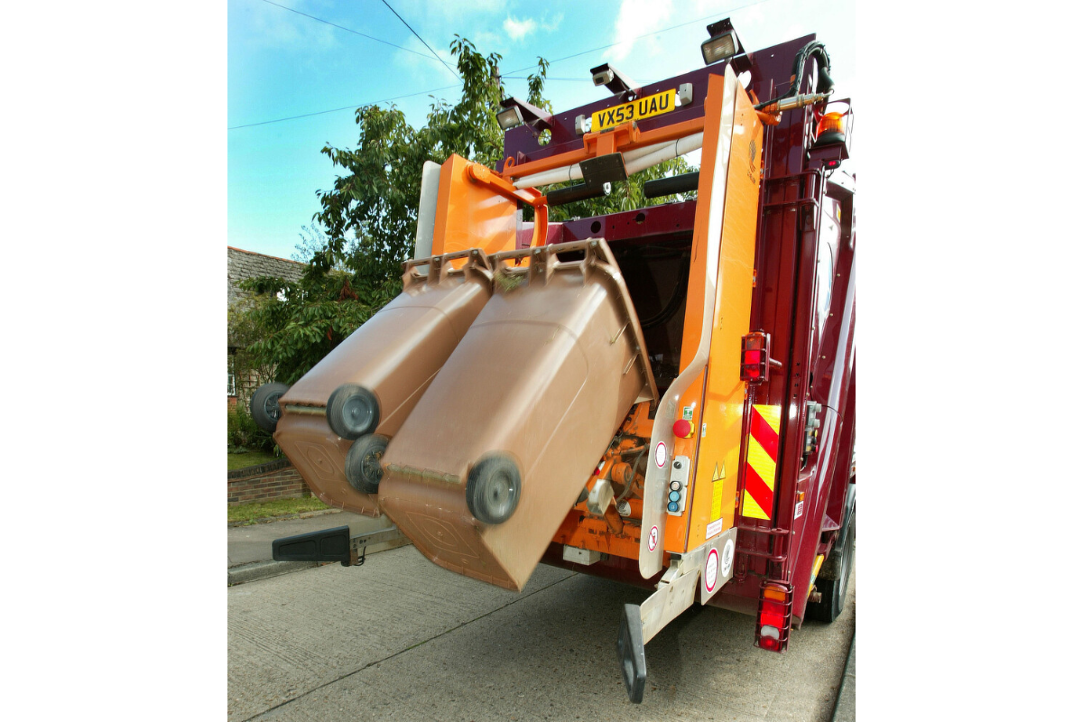 Brown Bins Being Emptied