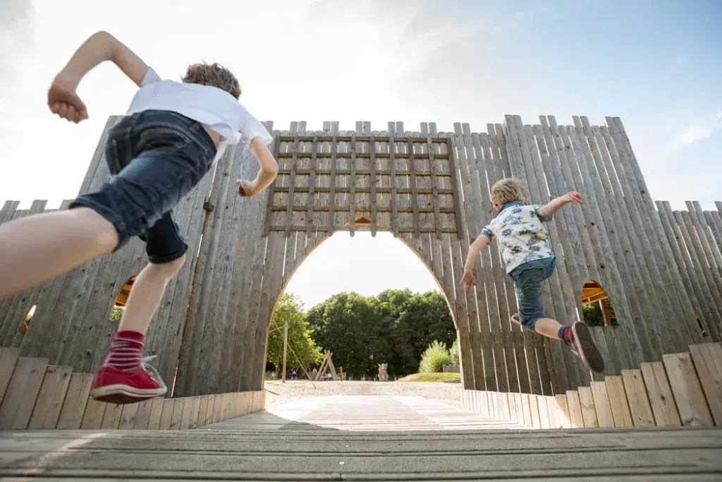 Kids Playing at Hylands Adventure Castle