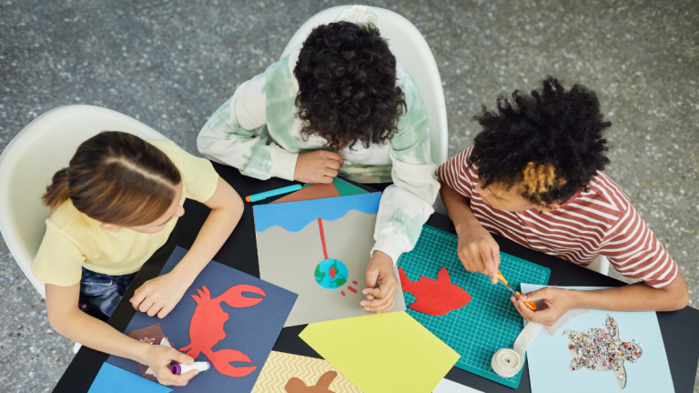Children At Arts And Crafts Table